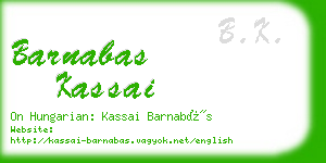 barnabas kassai business card